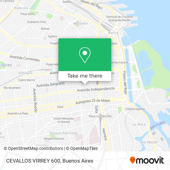 CEVALLOS  VIRREY 600 map