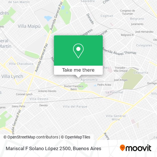Mariscal F  Solano López 2500 map