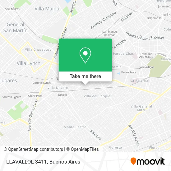 LLAVALLOL 3411 map