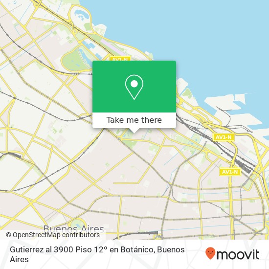 Gutierrez al 3900 Piso 12º en Botánico map