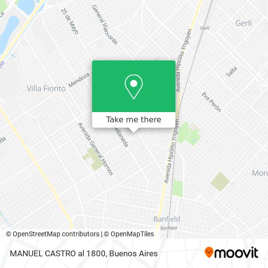 Mapa de MANUEL CASTRO al 1800