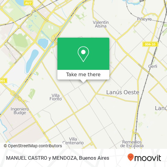 Mapa de MANUEL CASTRO y MENDOZA