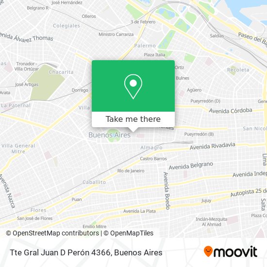 Tte Gral Juan D Perón 4366 map