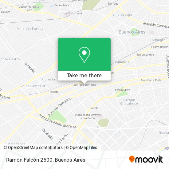 Ramón Falcón 2500 map