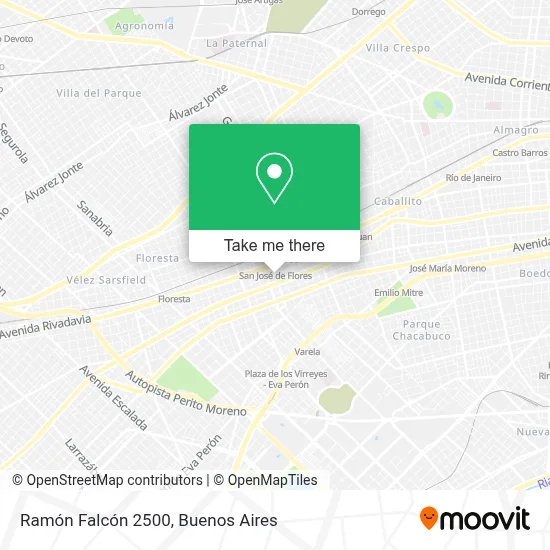 Ramón Falcón 2500 map