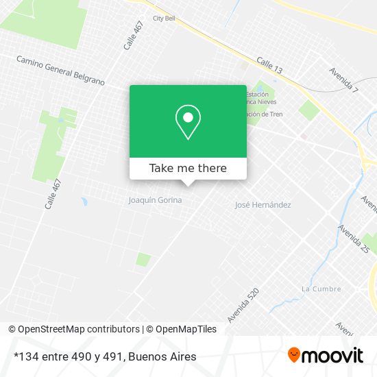 *134 entre 490 y 491 map