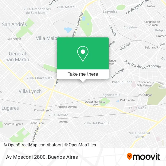 Mapa de Av Mosconi 2800