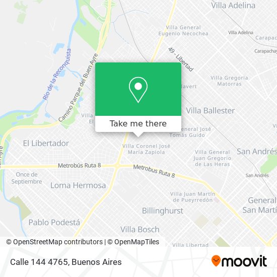 Calle 144 4765 map