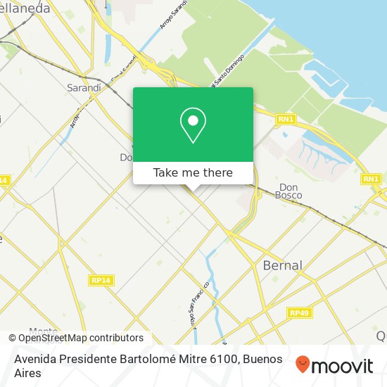 Avenida Presidente Bartolomé Mitre 6100 map
