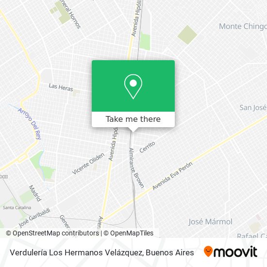 Mapa de Verdulería Los Hermanos Velázquez