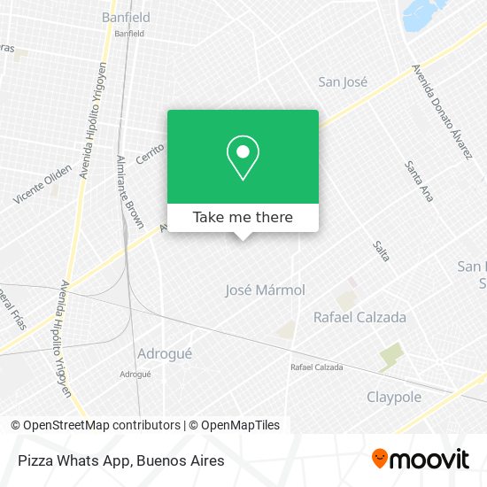 Pizza Whats App map