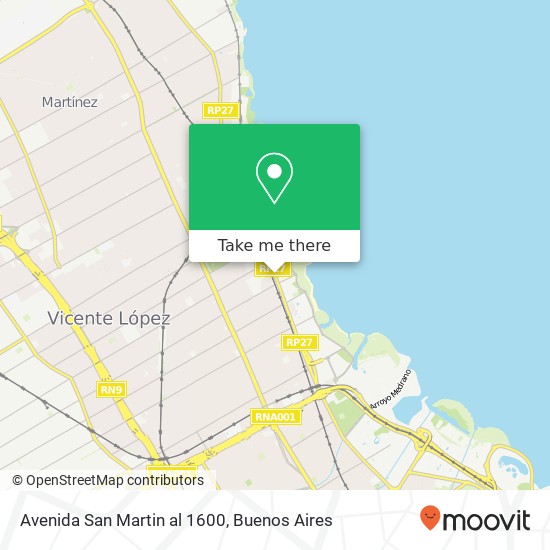 Avenida San Martin al 1600 map