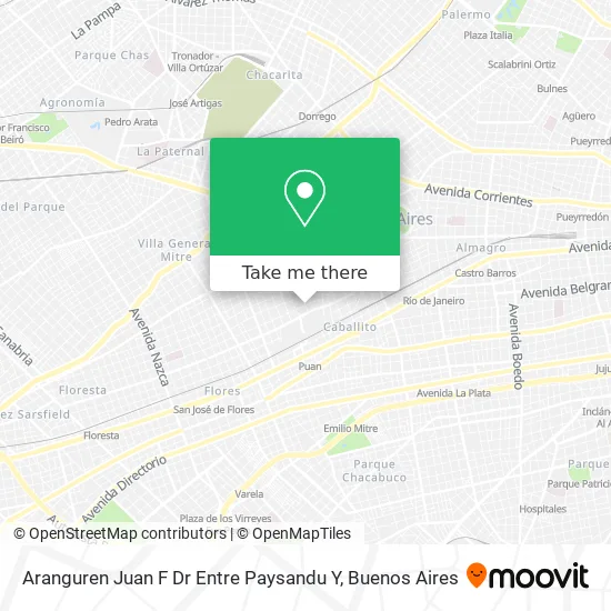 Mapa de Aranguren  Juan F   Dr  Entre Paysandu Y