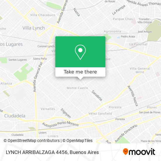 Mapa de LYNCH ARRIBALZAGA 4456