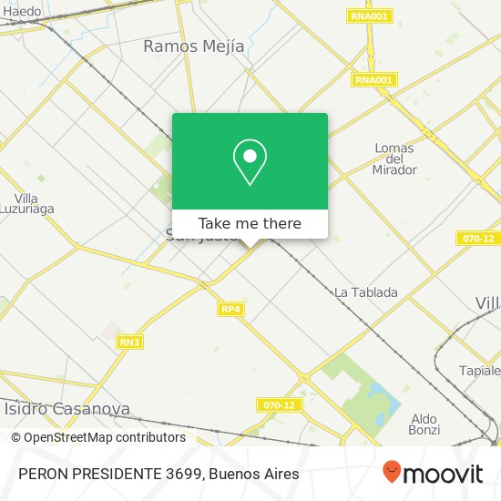 PERON  PRESIDENTE 3699 map