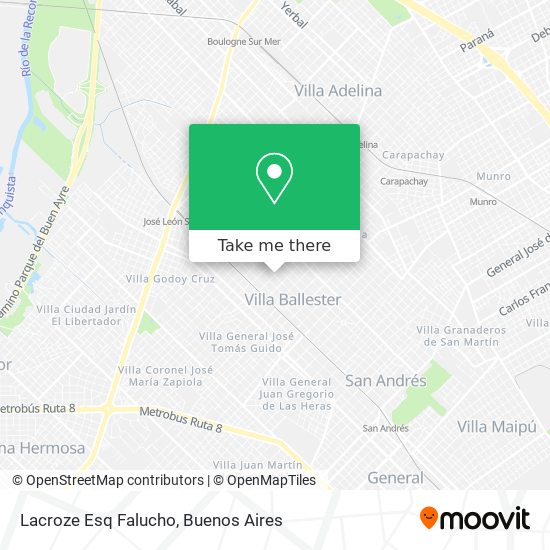 Lacroze Esq  Falucho map