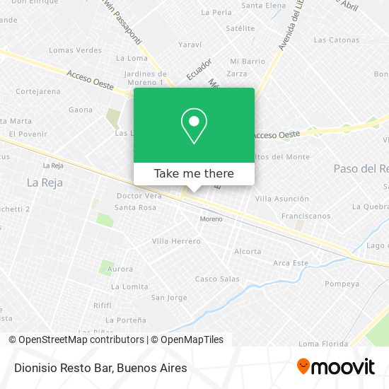 Mapa de Dionisio Resto Bar