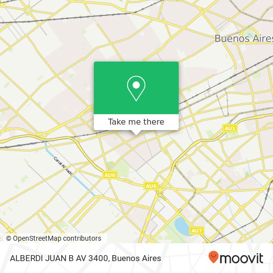 ALBERDI  JUAN B   AV  3400 map