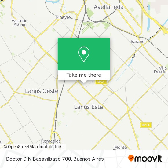 Doctor D N Basavilbaso 700 map