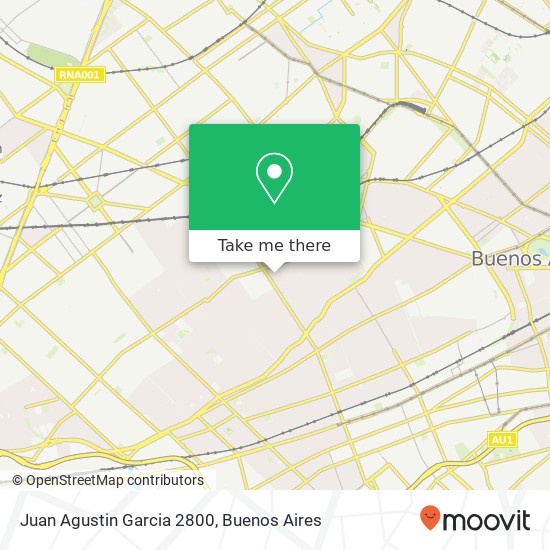 Juan Agustin Garcia 2800 map