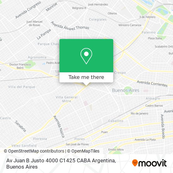 Av  Juan B  Justo 4000  C1425 CABA  Argentina map