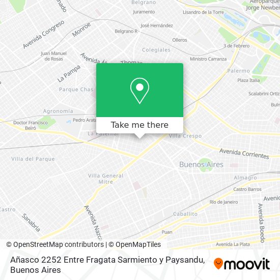 Añasco 2252  Entre Fragata Sarmiento y Paysandu map