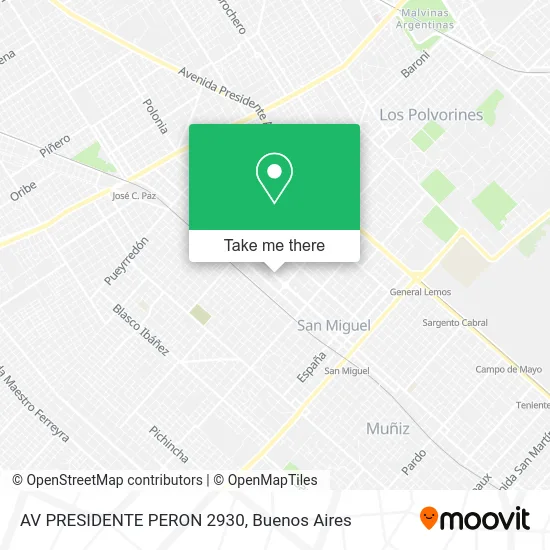 AV PRESIDENTE PERON 2930 map
