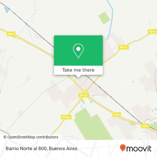 Mapa de Barrio Norte al 800