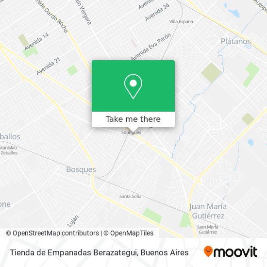 Tienda de Empanadas Berazategui map