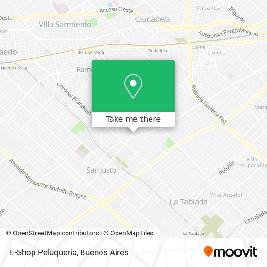 E-Shop Peluqueria map