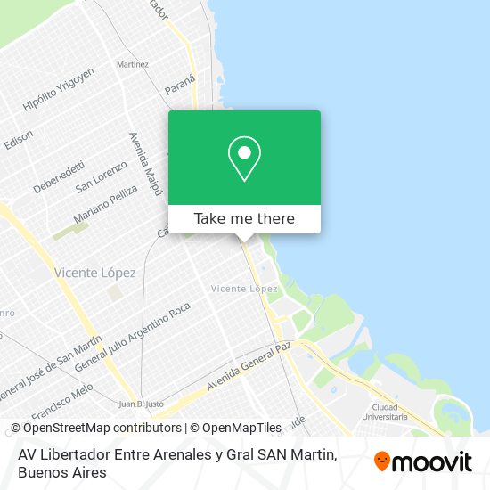 Mapa de AV Libertador Entre Arenales y Gral  SAN Martin