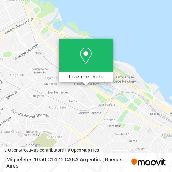 Migueletes 1050  C1426 CABA  Argentina map