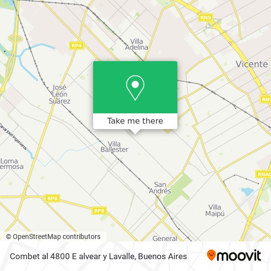 Combet al 4800 E alvear y Lavalle map