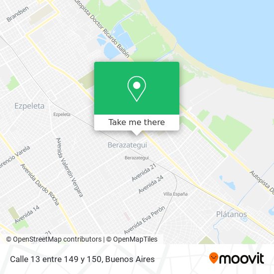Calle 13 entre 149 y 150 map