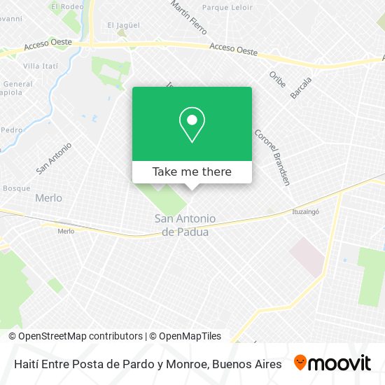 Haití Entre Posta de Pardo y Monroe map