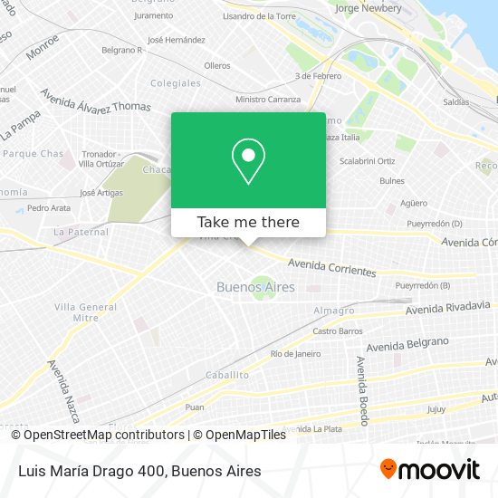 Luis María Drago 400 map