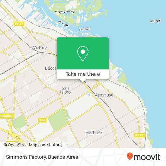 Mapa de Simmons Factory