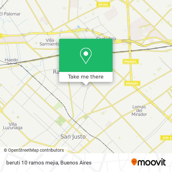 beruti 10 ramos mejia map