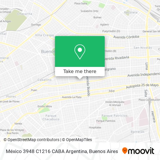 México 3948  C1216 CABA  Argentina map