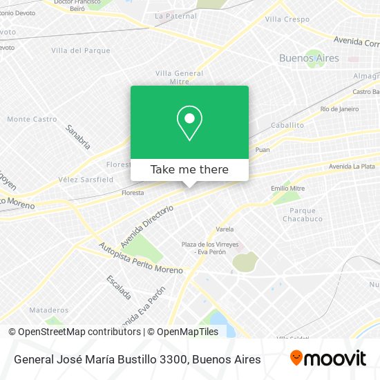 General José María Bustillo 3300 map