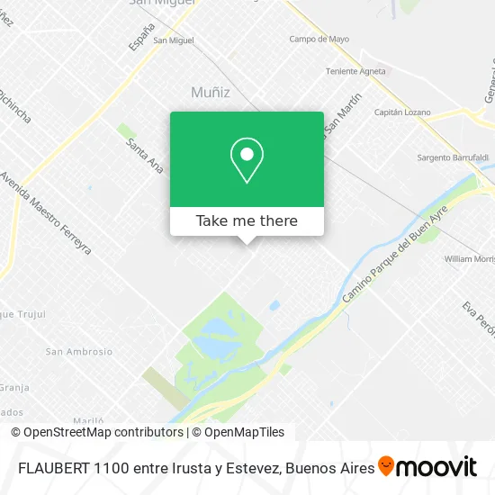 Mapa de FLAUBERT 1100 entre Irusta y Estevez