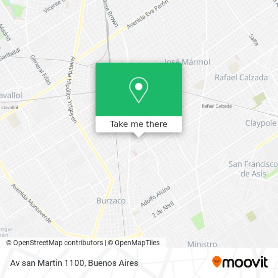 Av san Martin 1100 map