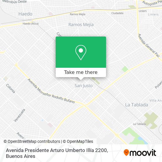 Mapa de Avenida Presidente Arturo Umberto Illía 2200