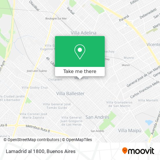 Lamadrid  al 1800 map