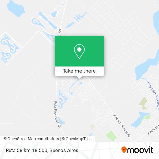 Mapa de Ruta 58 km 18 500
