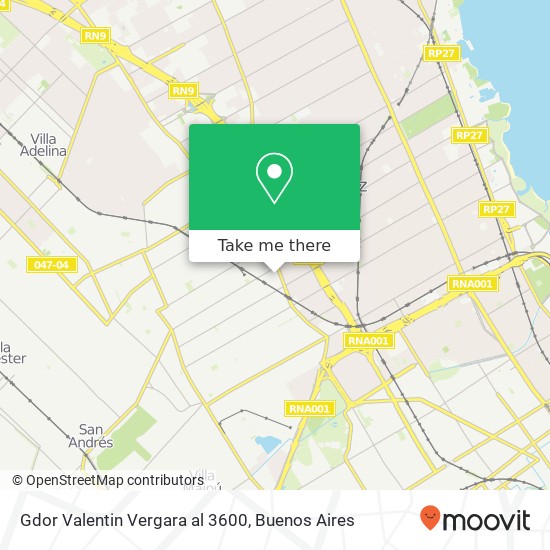 Mapa de Gdor Valentin Vergara al 3600