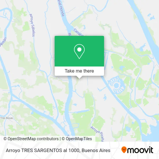 Arroyo TRES SARGENTOS al 1000 map