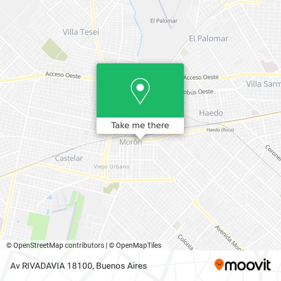 Mapa de Av RIVADAVIA 18100