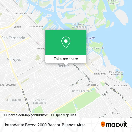Mapa de Intendente Becco 2000  Beccar