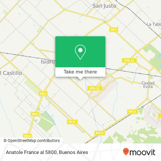 Anatole France al 5800 map